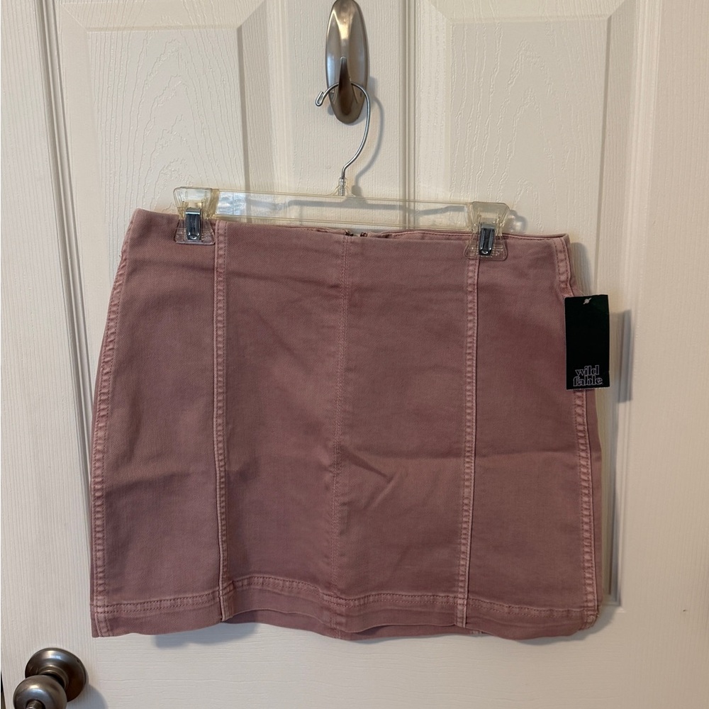 Wild Fable Dusty Pink Seamed Mini Skirt NWT